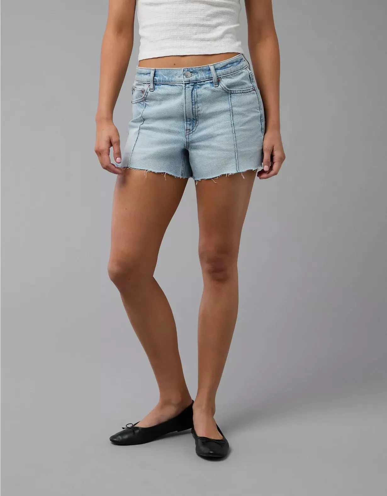 AE Strigid Super High-Waisted Relaxed Denim Short