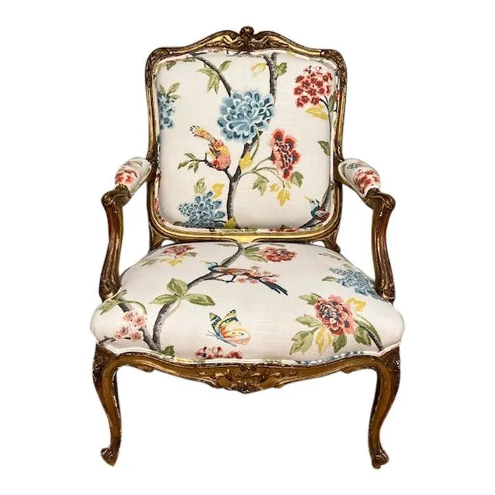 French 19th Century Gilded Bergere Arm Chair