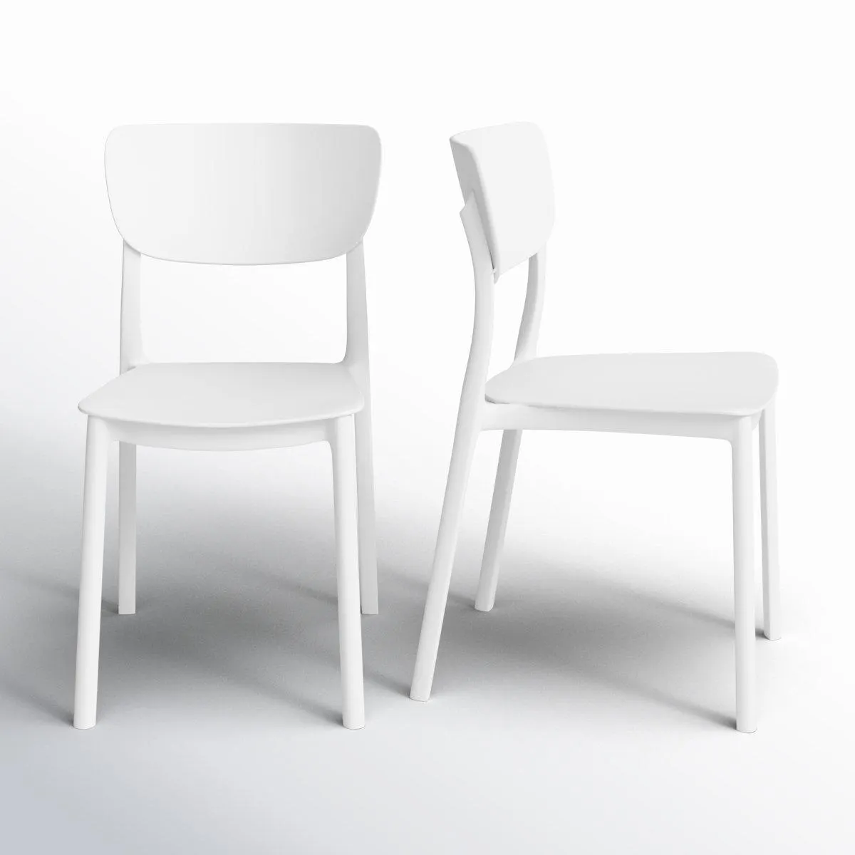 Farrah Outdoor Stacking Dining Side Chair (Set of 2)