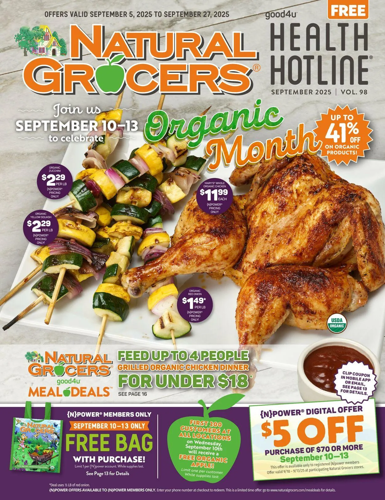 Weekly ad Natural Grocers from August 15 to September 17 2025 - Page 1