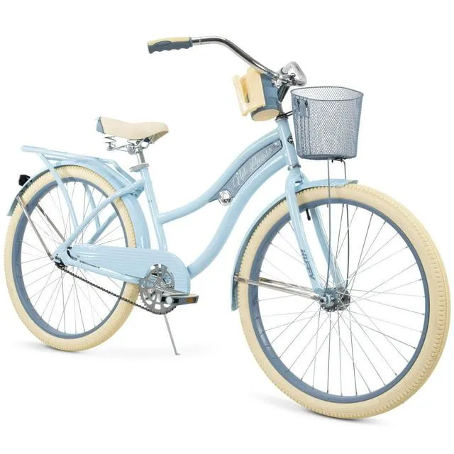 Huffy 26" Nel Lusso Classic Cruiser Bike with Perfect Fit Frame, Women's, Ages 13" Years, Light Blue