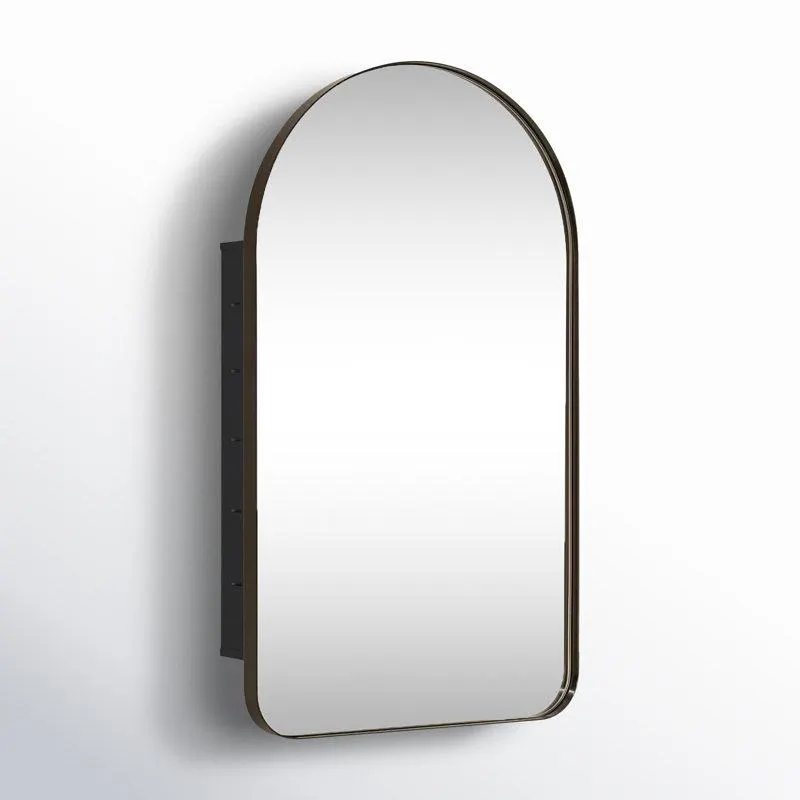 28.3" H x 16" W x 4.96" D Oil Rubbed Bronze Recessed Medicine Cabinet