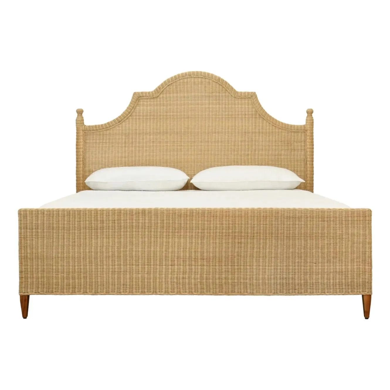 Matthew Izzo Home - Chamberlain King Rattan Bedframe With Headboard, Footboard, & Side Rails