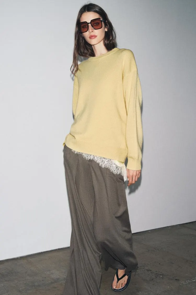 BASIC 100% CASHMERE KNIT SWEATER
