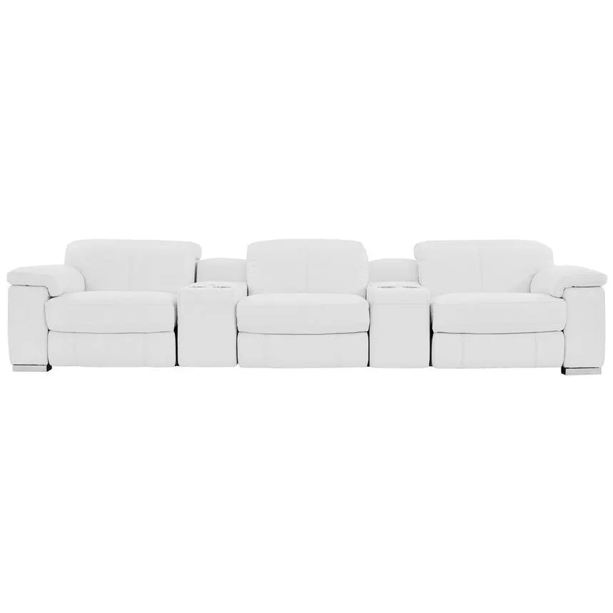 Charlie White Home Theater Leather Seating with 5PCS/2PWR