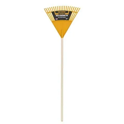 True Temper 55.75 in. 20 Tine Poly Kids Rake Wood Handle