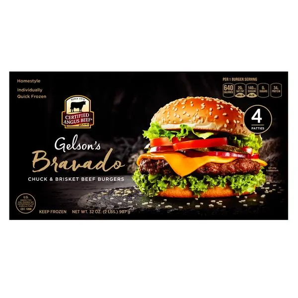 Gelson's Chuck & Brisket Beef Burgers, Certified Angus Beef