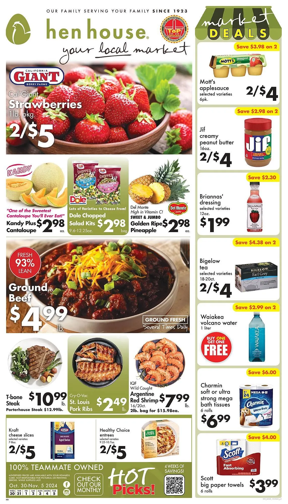 Weekly ad Hen House Weekly Ad from October 30 to November 5 2024 - Page 1