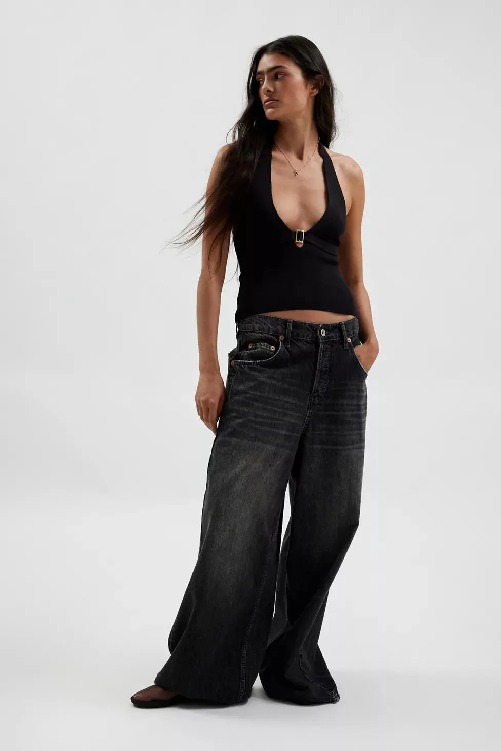 Silence + Noise Rennie Belted Halter Sweater