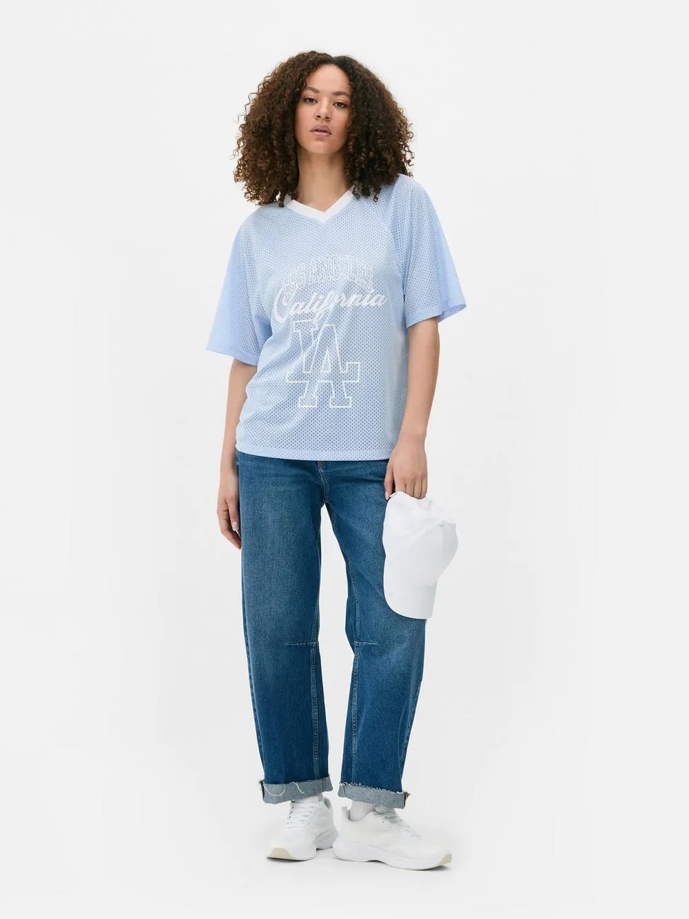 V-Neck Mesh Varsity T-Shirt
