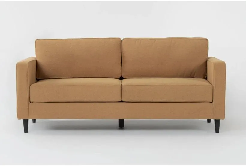 Calais II Cognac Boucle Fabric Modern 78" Sofa