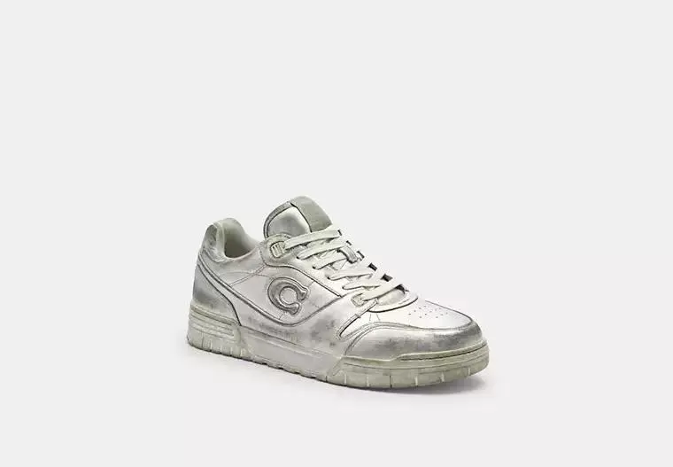 Soho Sneaker In Distressed Metallic Leather