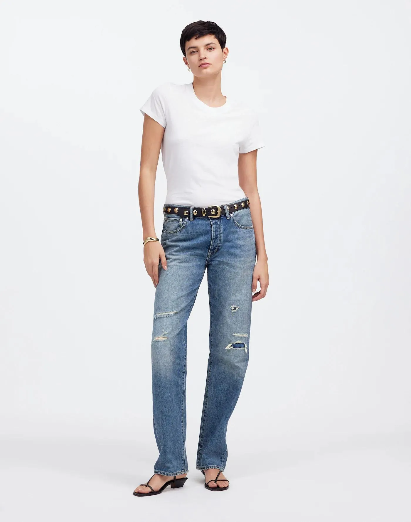 Madewell x Kaihara Denim Dean Easy Straight Jean in Greenburg Wash