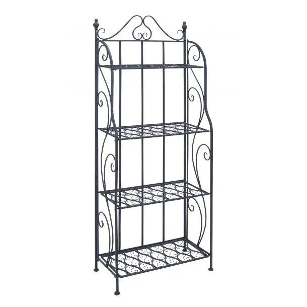 Black Iron Traditional Baker's Rack, 64x25x12