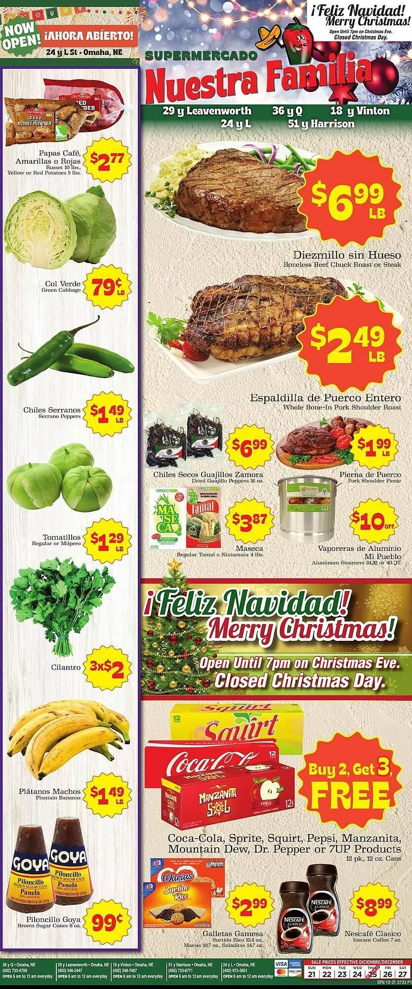 Weekly ad Supermercado Nuestra Familia weekly ad from December 21 to December 27 2025 - Page 1