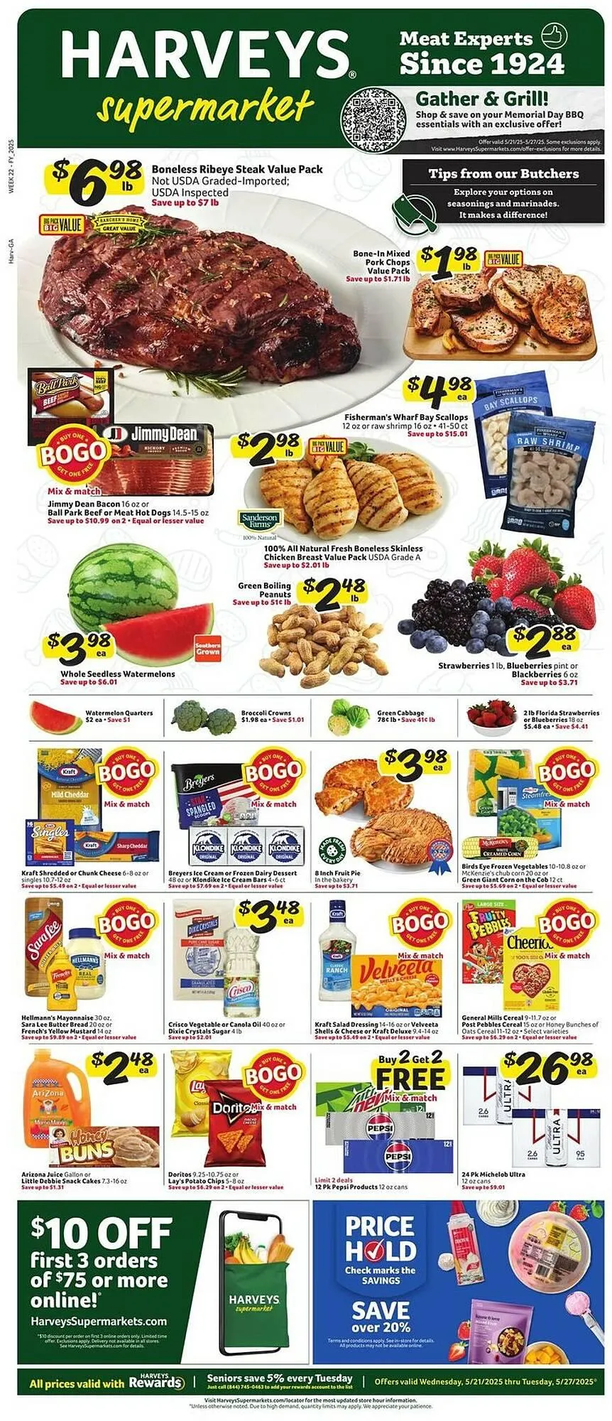 Weekly ad Harveys Supermarkets Weekly Ad from May 21 to May 27 2025 - Page 1