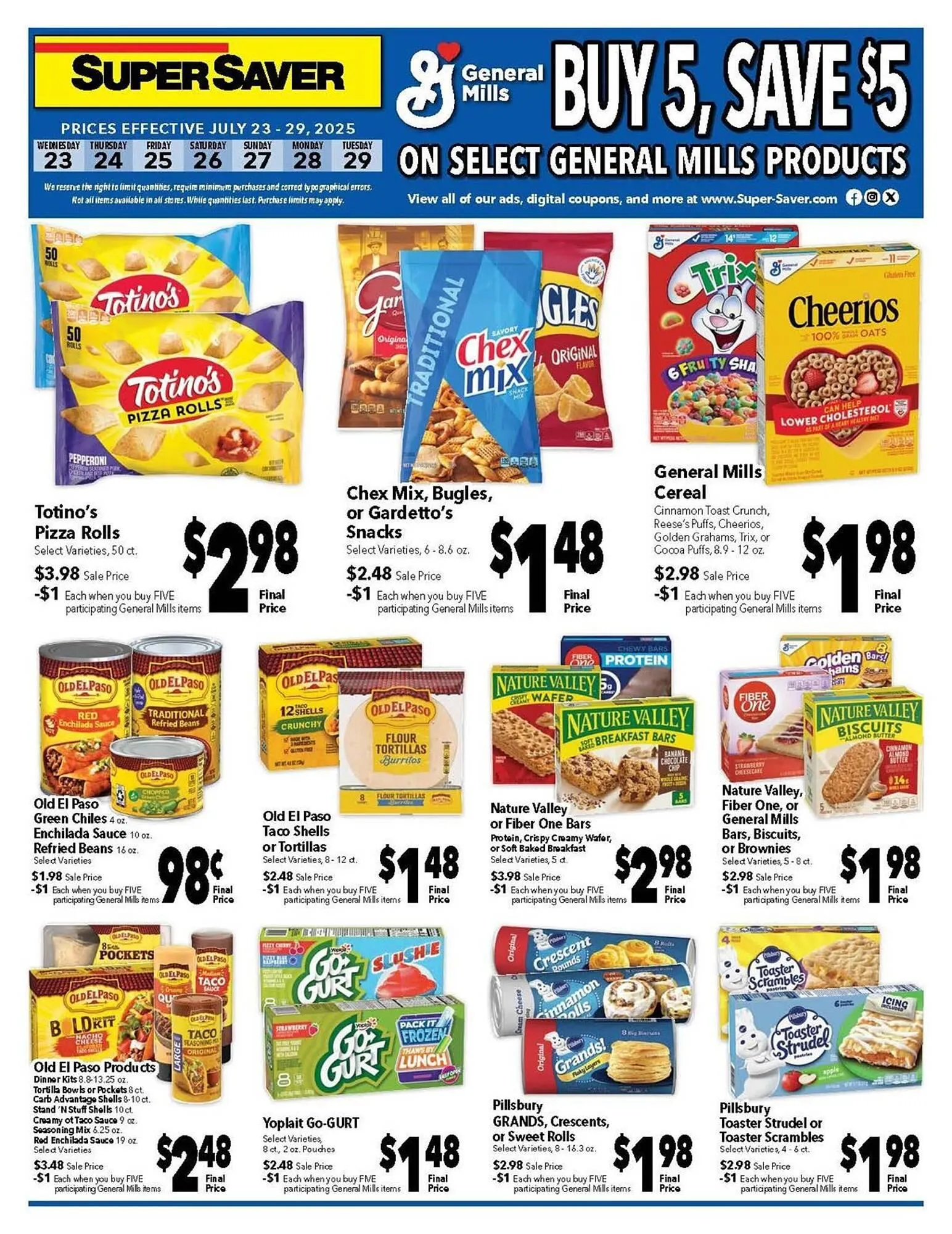 Weekly ad Super Saver Weekly Ad from July 23 to July 29 2025 - Page 1