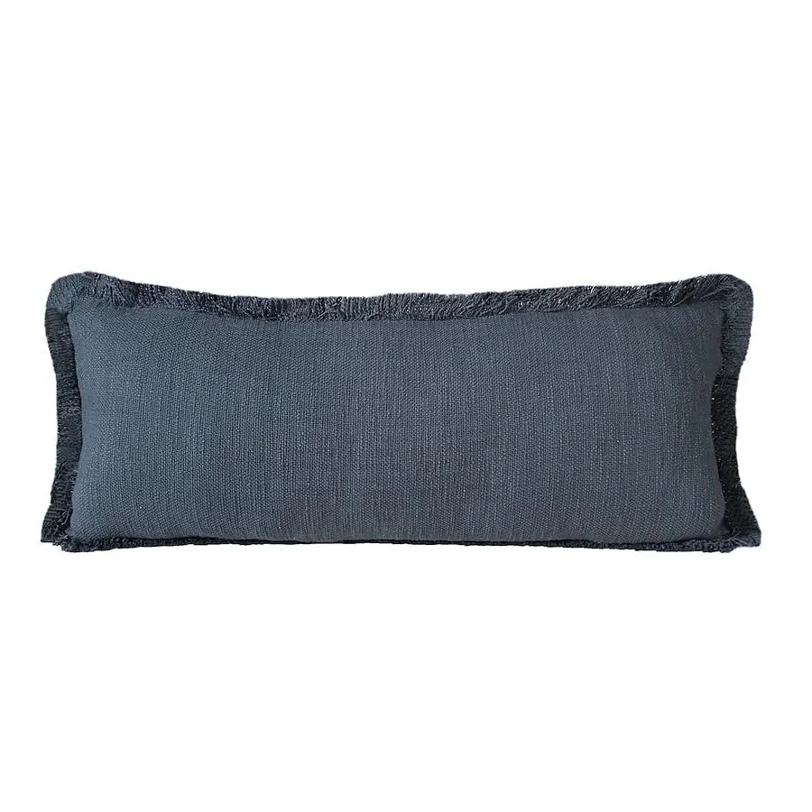 LR Home Aspen 14-in x 32-in Navy Blue Rectangular Indoor Decorative Pillow