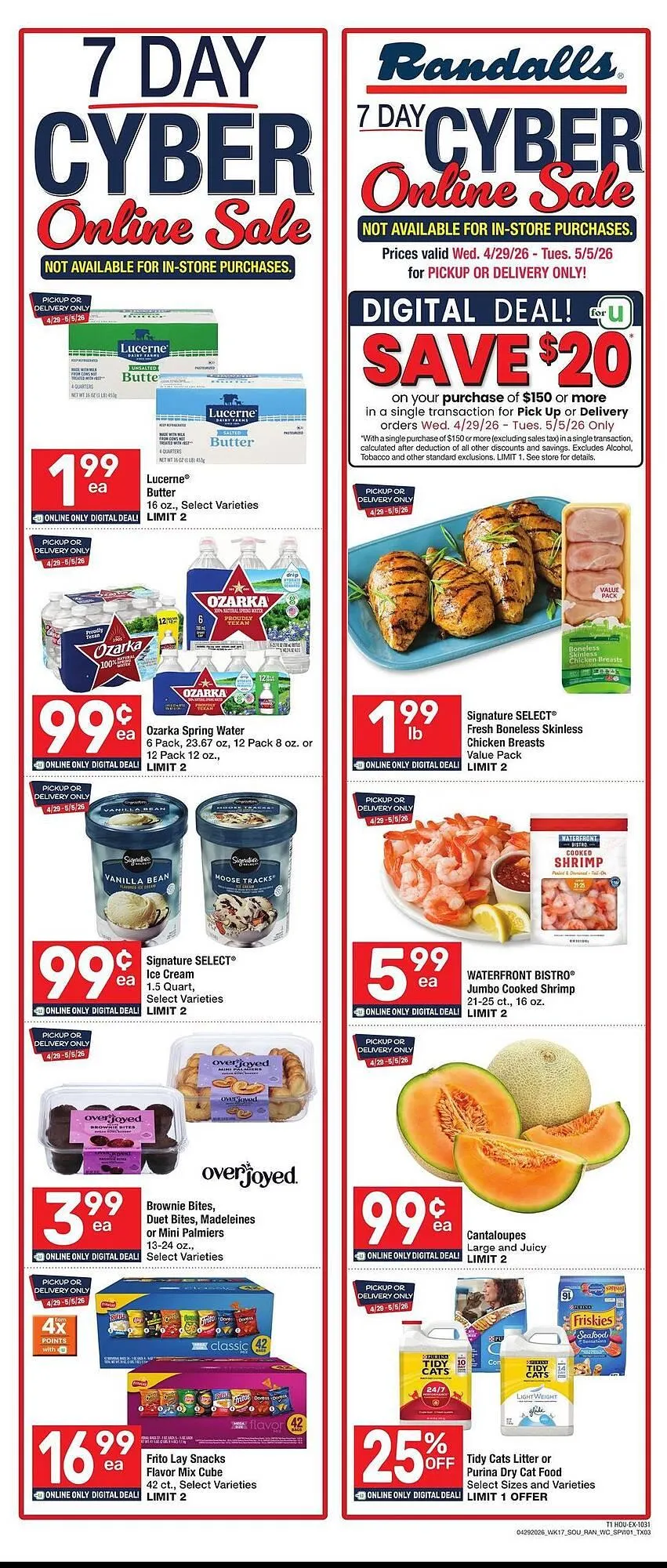 Weekly promotion Randalls weekly ad spanning from April 29 to May 5 2026 - Page 1 for Catalogue 365
