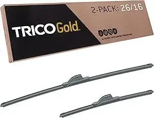 TRICO Gold™ (18-2616) 26 & 16 Inch Pack of 2 Automotive Replacement Windshield Wiper Blades for My Car Super Premium All Weather Beam Blade for Select Vehicle Models