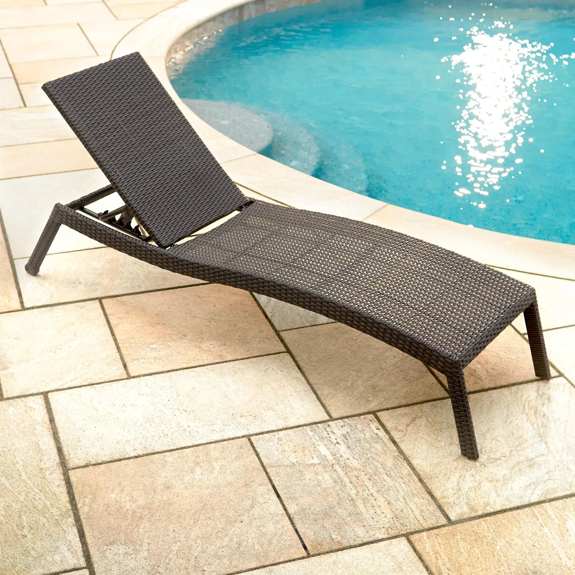 1-Pc. Wicker Stack Chaise Lounge
