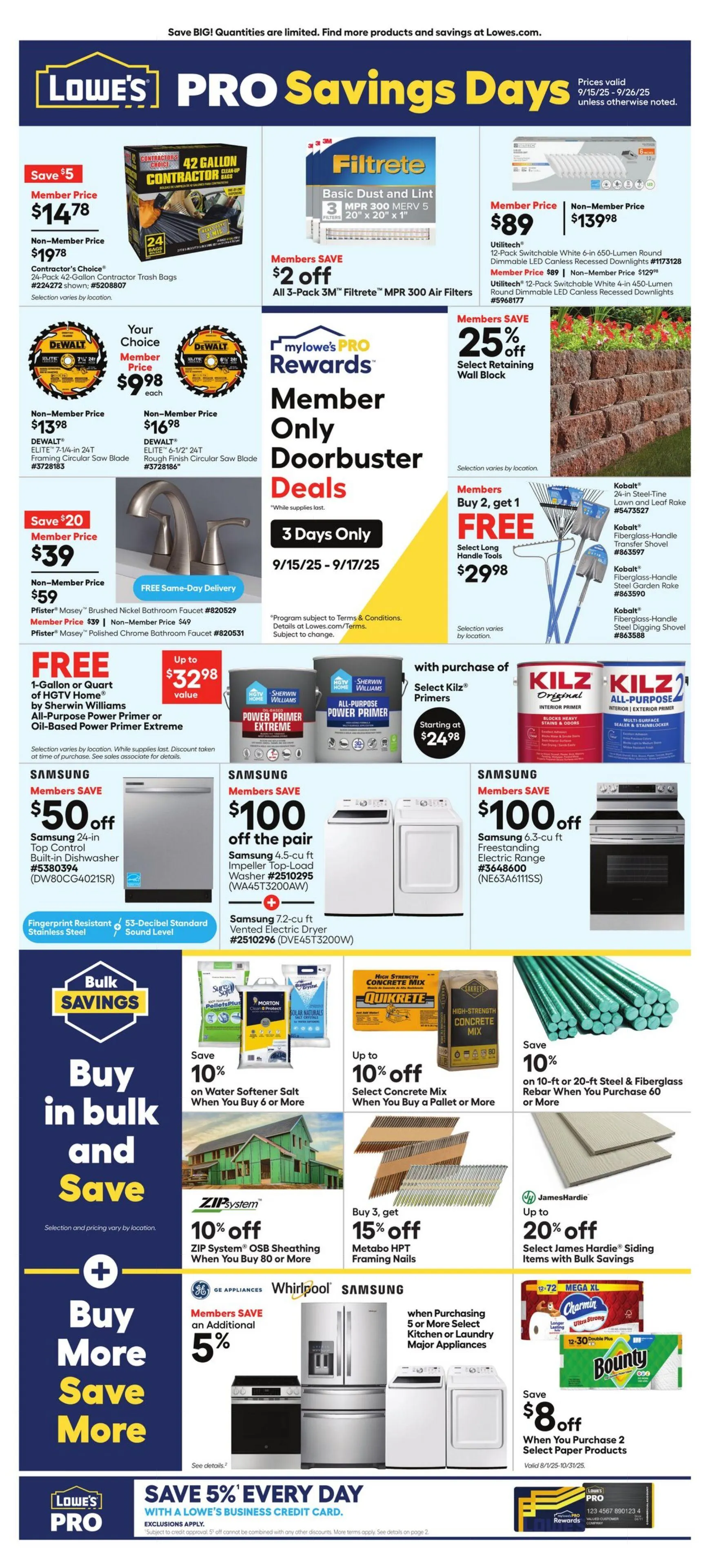 Weekly ad Lowe's from September 15 to September 26 2025 - Page 1