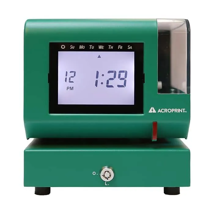 Acroprint Punch Card Time Clock System,