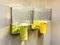 Green and Yellow Acrylic Wall Sconces, 1990s, Set of 2