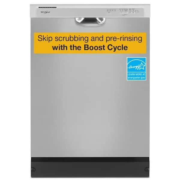 24 in. Front Built-In Tall Tub Dishwasher in Stainless Steel with 4 -Cycles