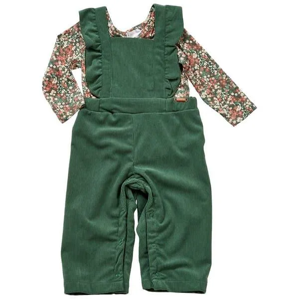 Baby Girl (12-24M) Kensie Baby Floral Top & Corduroy Jumpsuit Set
