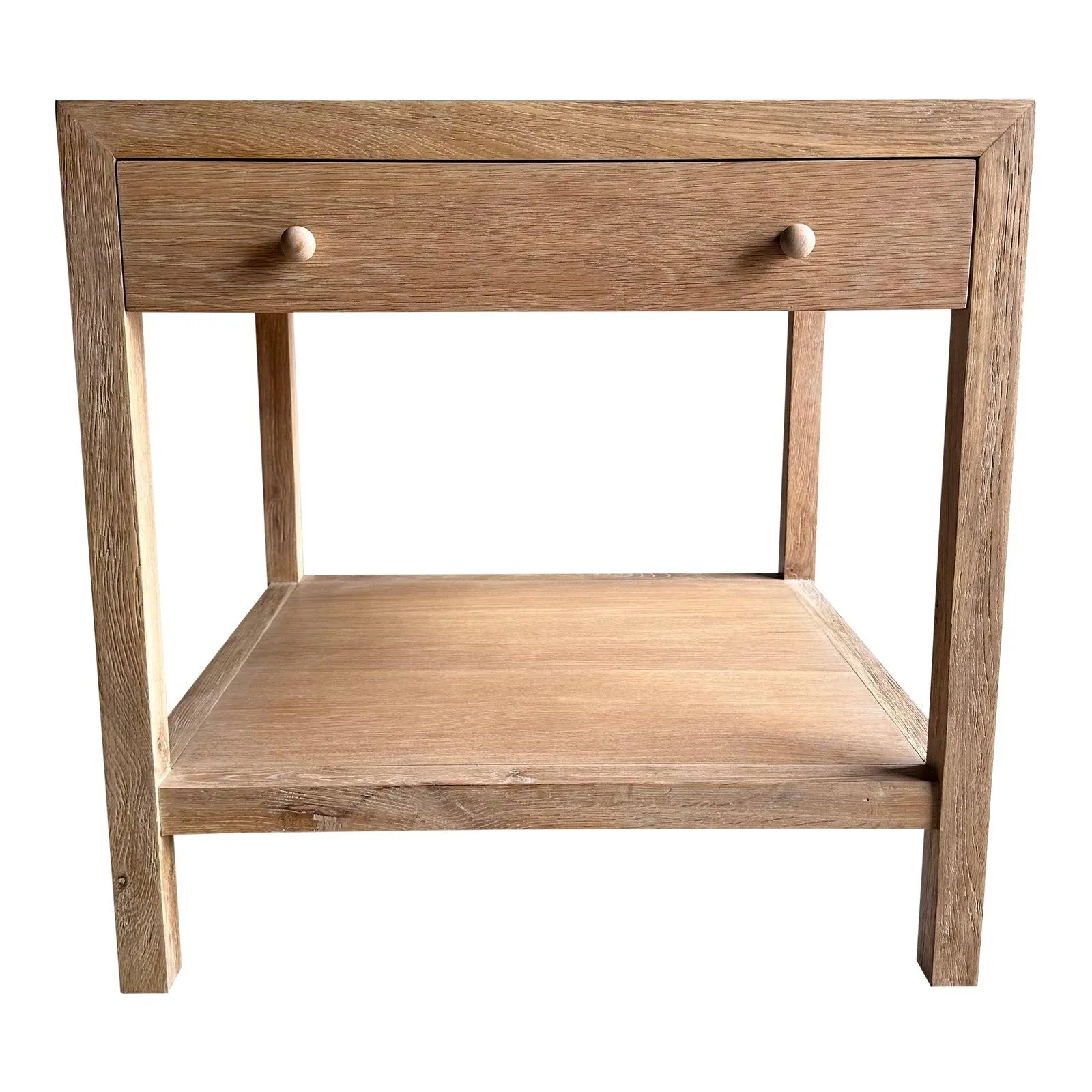 Harper White Oak Nightstands With Single Drawer and Shelf in a Natural Finish