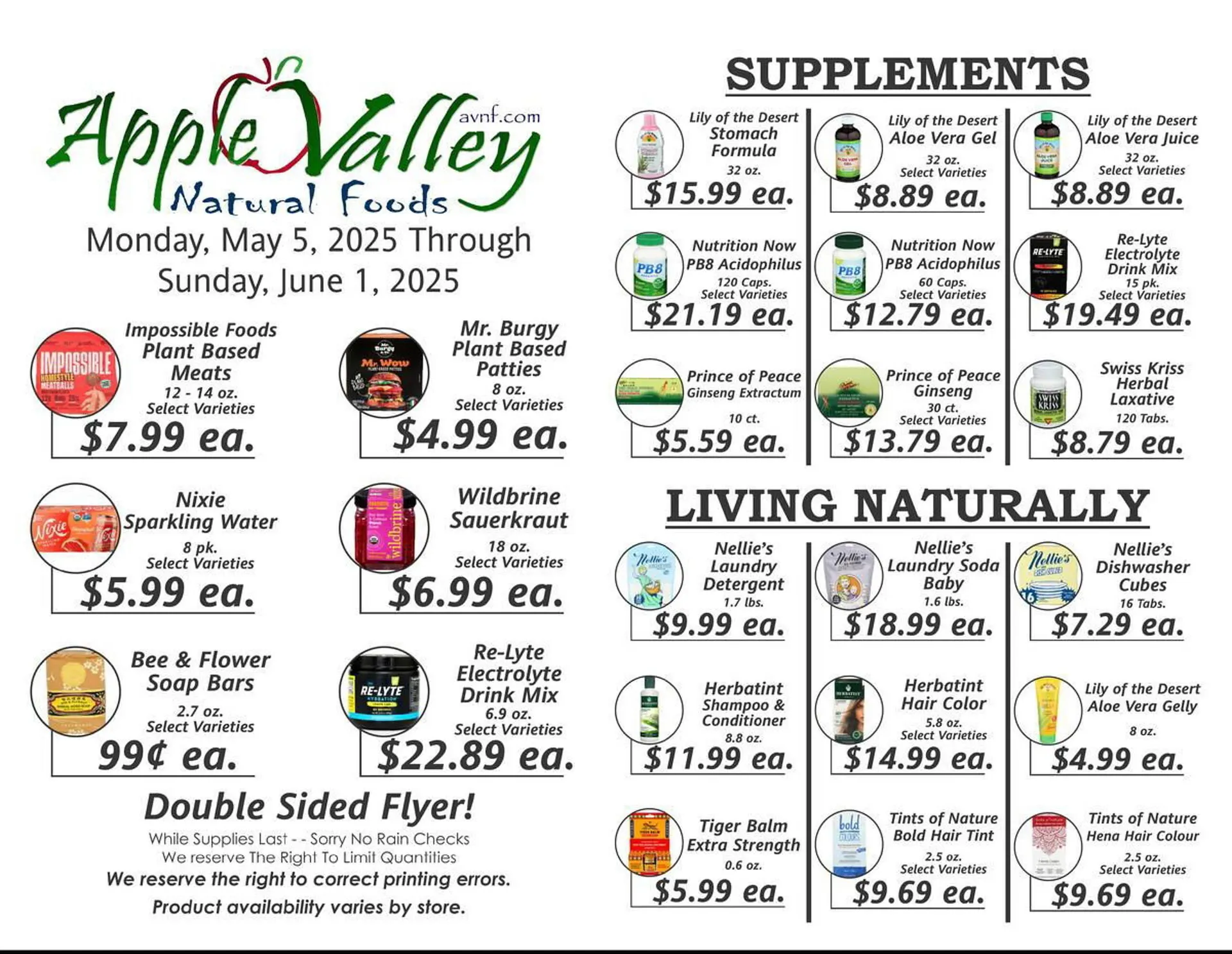 Weekly ad Apple Valley Natural Foods Weekly Ad from May 5 to June 1 2025 - Page 1