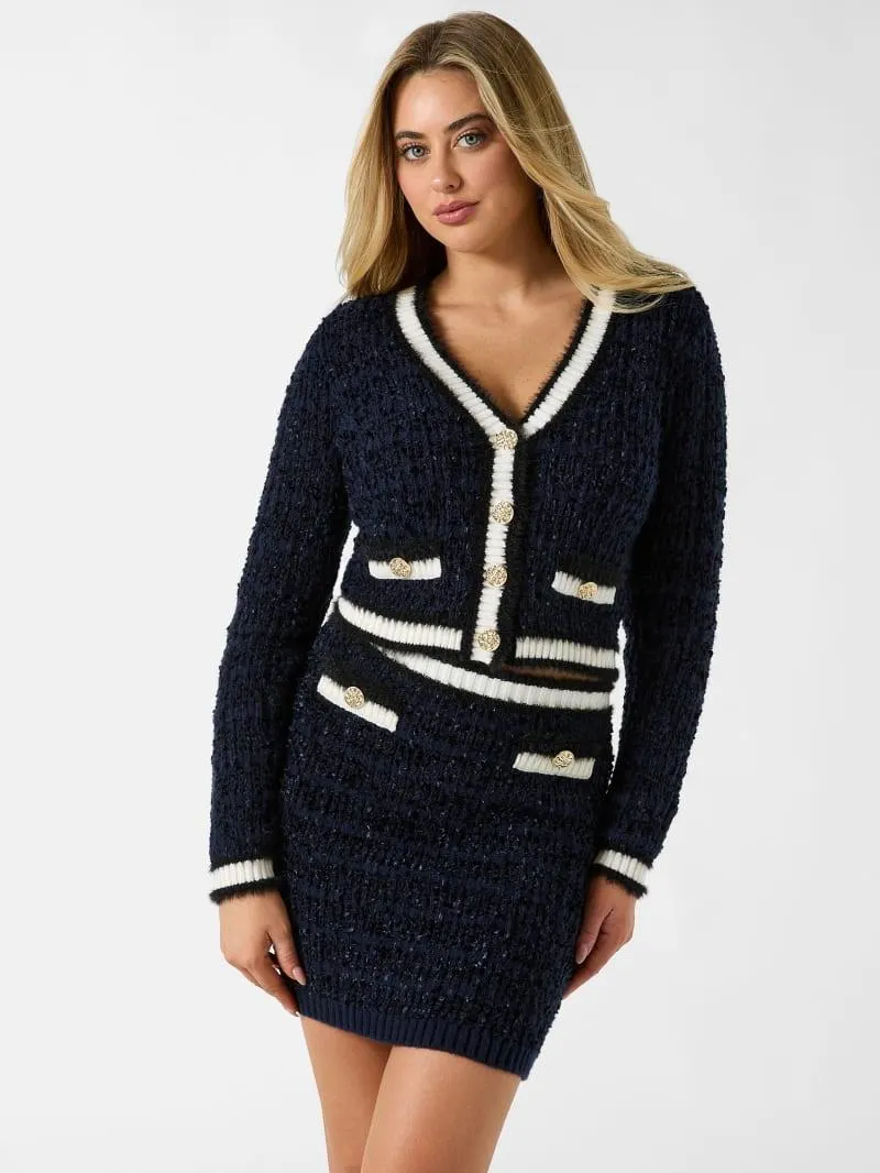 Textured knit cardigan