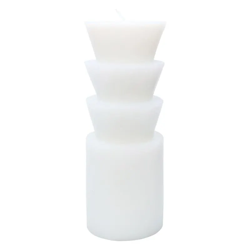 Crosby St. White Unscented Totem Pillar Candle, 2x6