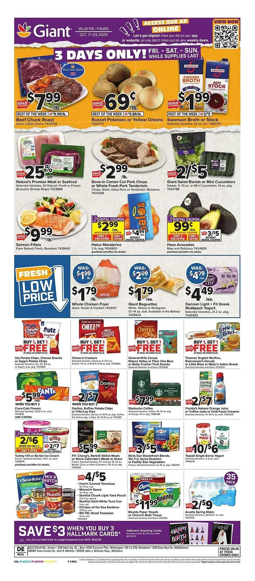Giant Food weekly ad - 1