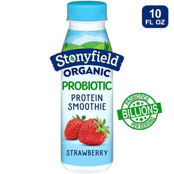 Stonyfield Organic Strawberry Lowfat Yogurt Protein Smoothie