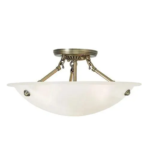 Livex Lighting Oasis 16 Inch Semi Flush Ceiling Mount Light