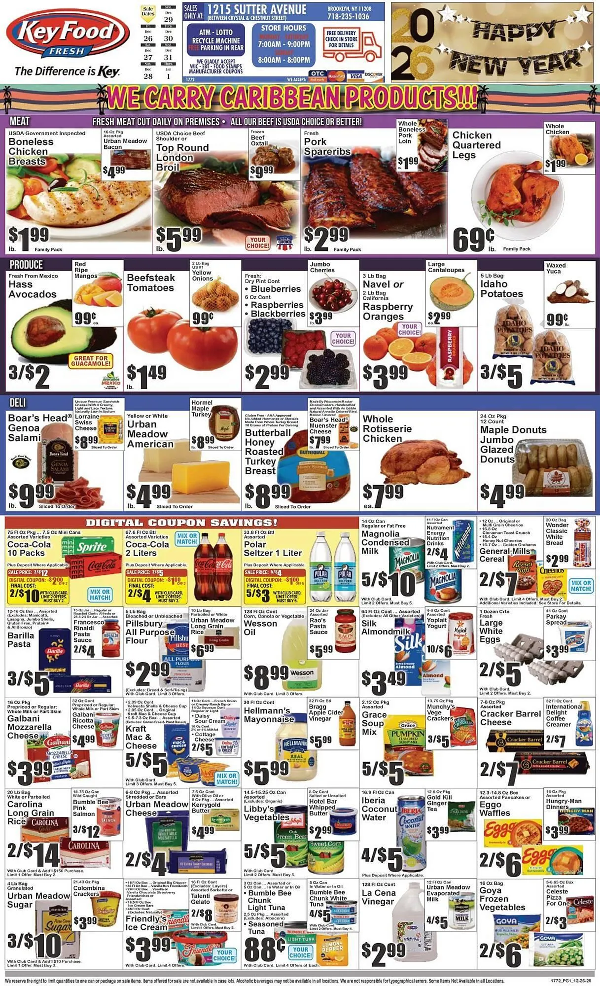 Weekly ad Key Food circular from December 26 to January 1 2026 - Page 1