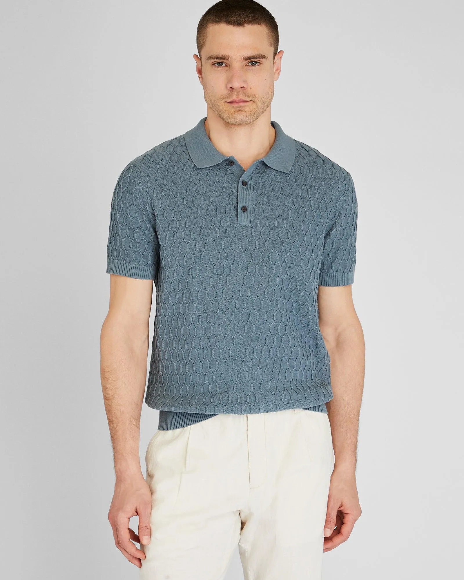 Short-Sleeve Diamond Polo