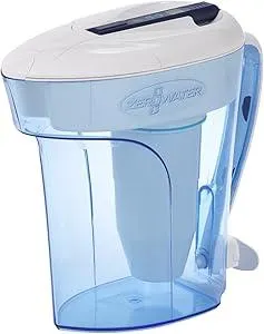 ZeroWater 12-Cup Ready-Pour 5-Stage Water Filter Pitcher 0 TDS for Improved Tap Water Taste - IAPMO Certified to Reduce Lead, Chromium, and PFOA/PFOS