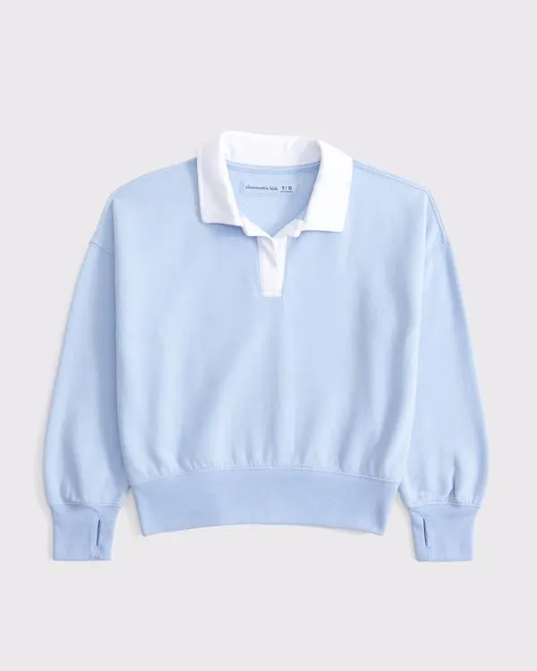 collared polo sweatshirt