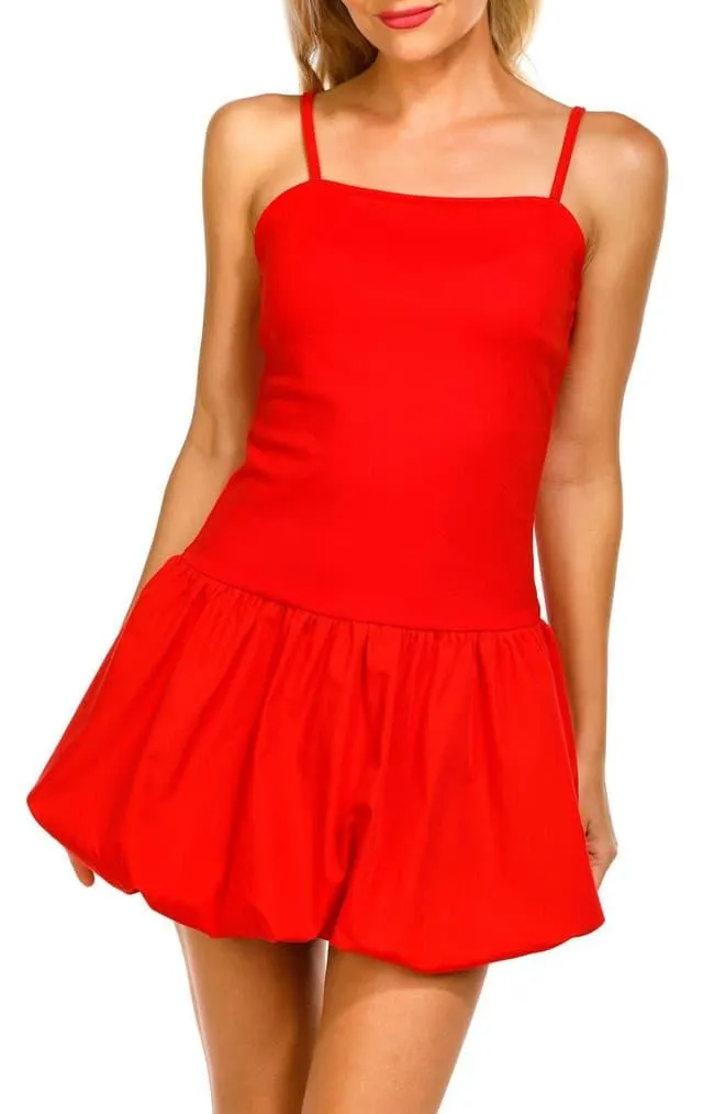 No Comment Juniors Bubble Hem Mini Dress