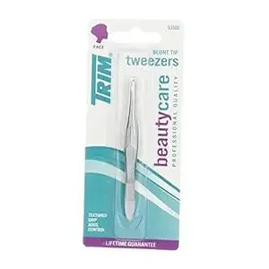 Trim Square Tip Tweezers, Pack of 2 , Precision Tips for Hair & Splinter Removal