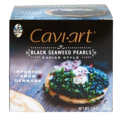 Season Brand Caviar Style Black Seaweed Pearls, 3.5 oz
