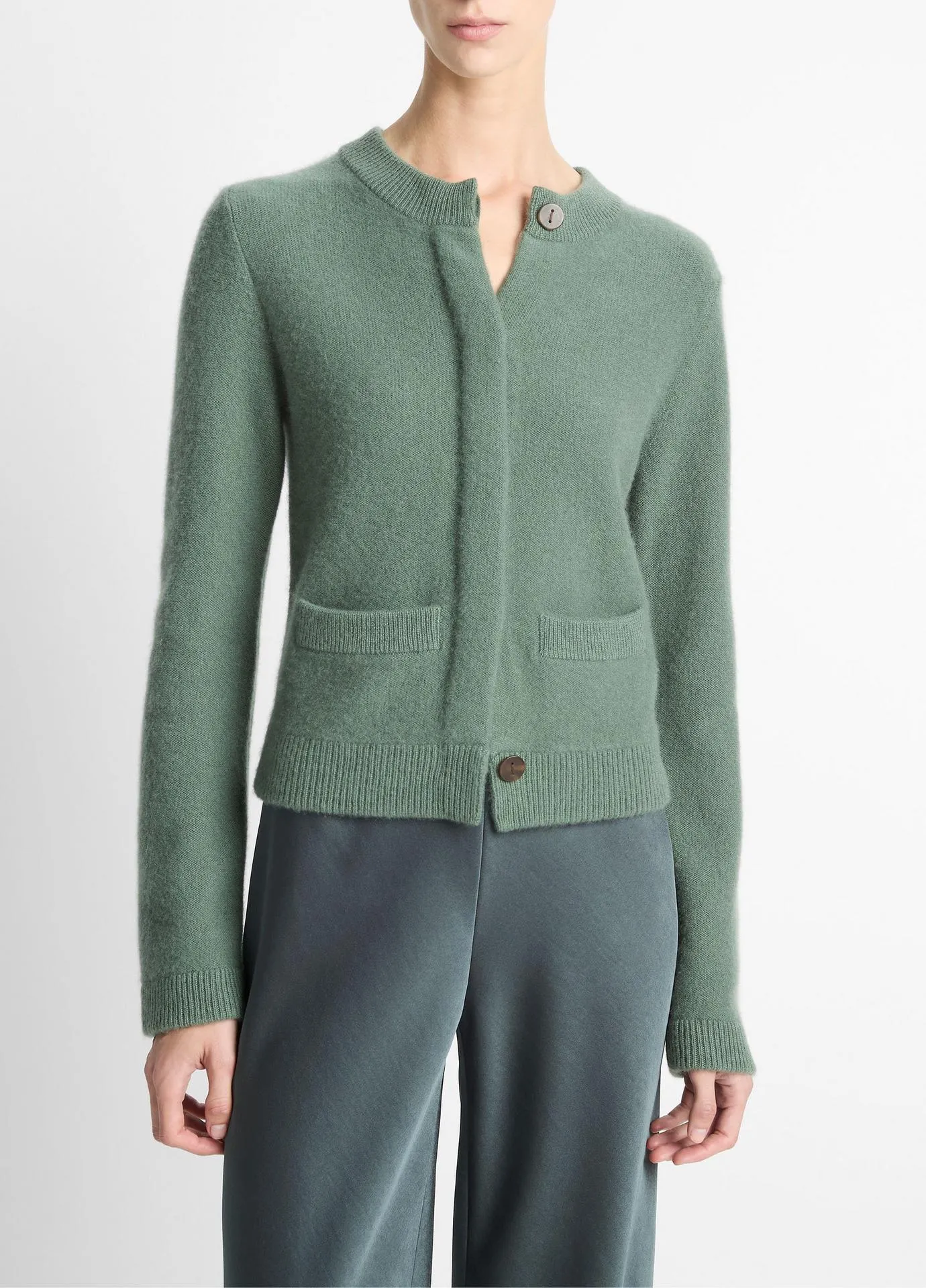 Plush Cashmere Shrunken Cardigan