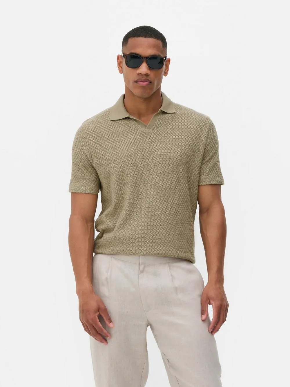 Polo de punto texturizado