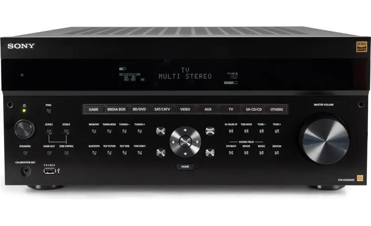 Sony ES STR-AZ3000ES 9.2-channel home theater receiver with Dolby Atmos®, Bluetooth®, Apple AirPlay® 2, and Chromecast built-in
