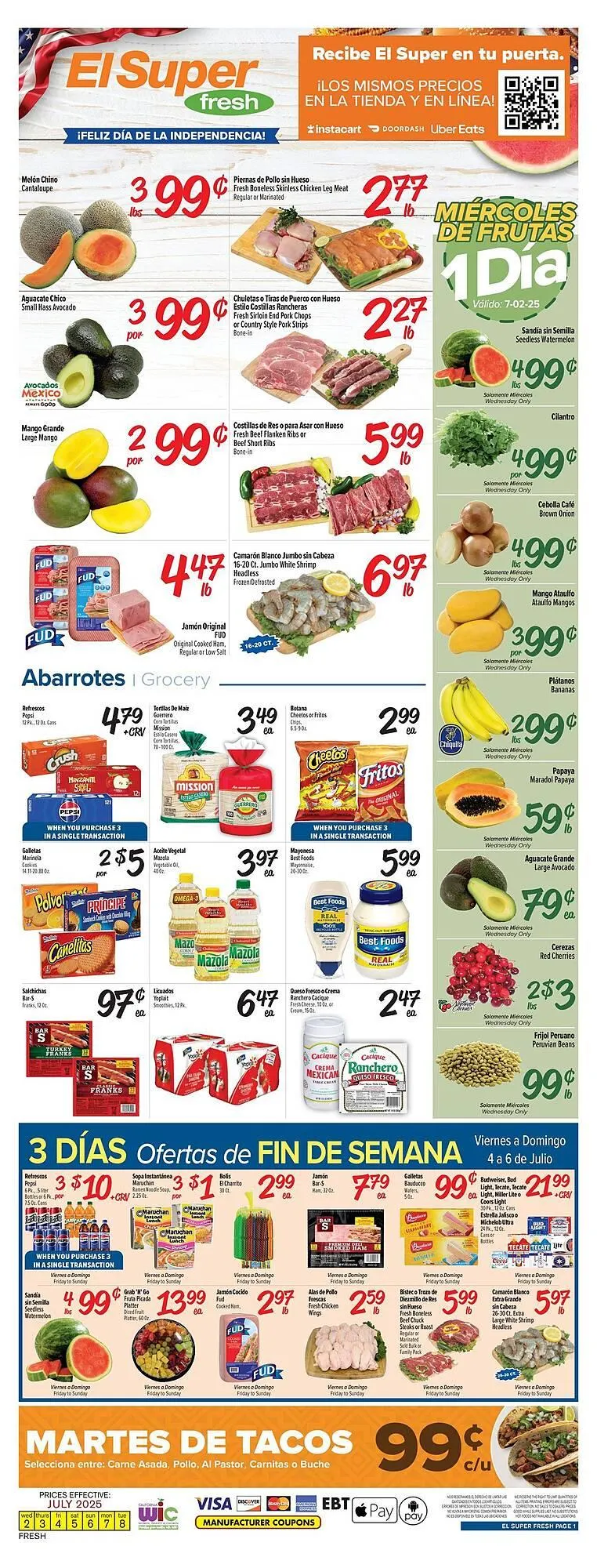 Weekly ad El Super Weekly Ad from July 2 to July 8 2025 - Page 1
