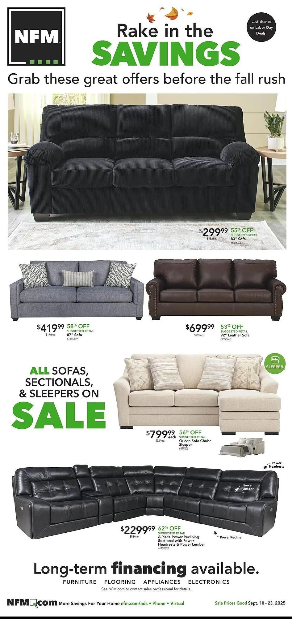 Weekly ad Nebraska Furniture Mart weekly ad from September 10 to September 23 2025 - Page 1