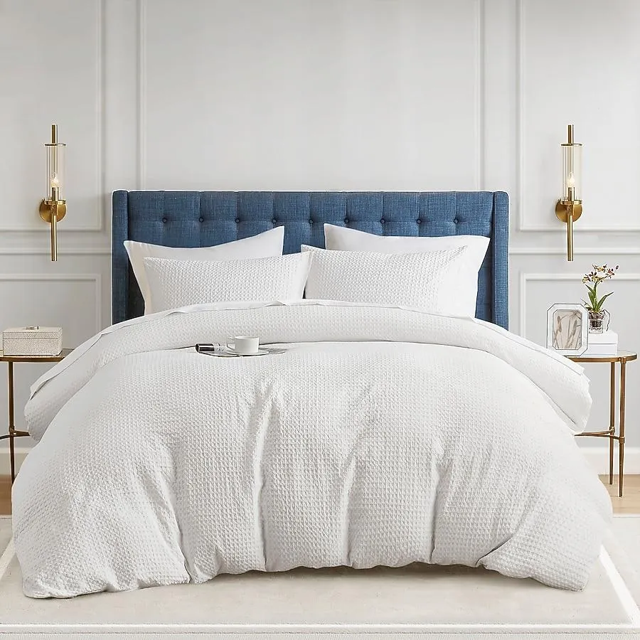 510 Design White Solid Full/Queen Duvet cover Microfiber